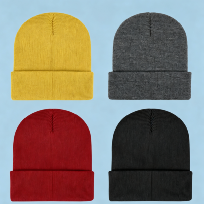 4-Pack Knit Cuffed Beanies