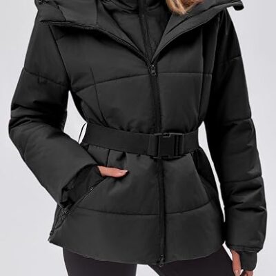 Women Warm Hooded Ski Jacket
