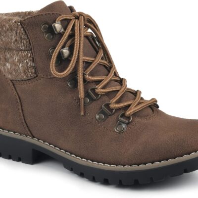 Women Lace-Up Hiking-Style Ankle Boots