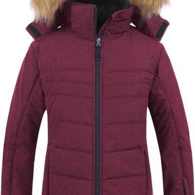 Women Waterproof Synthetic Down Ski Jacket